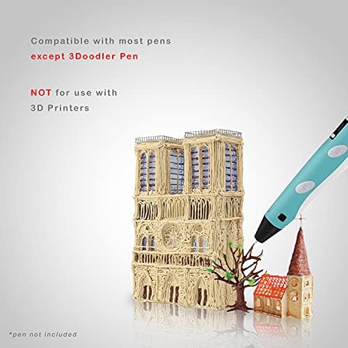 ערכת חוט עט תלת מימדית מילוי ערכת עטים תלת -ממדיים - PLA 1.75 ממ מדגם חבילת צבע נימה | צור אמנות מקצועית עם